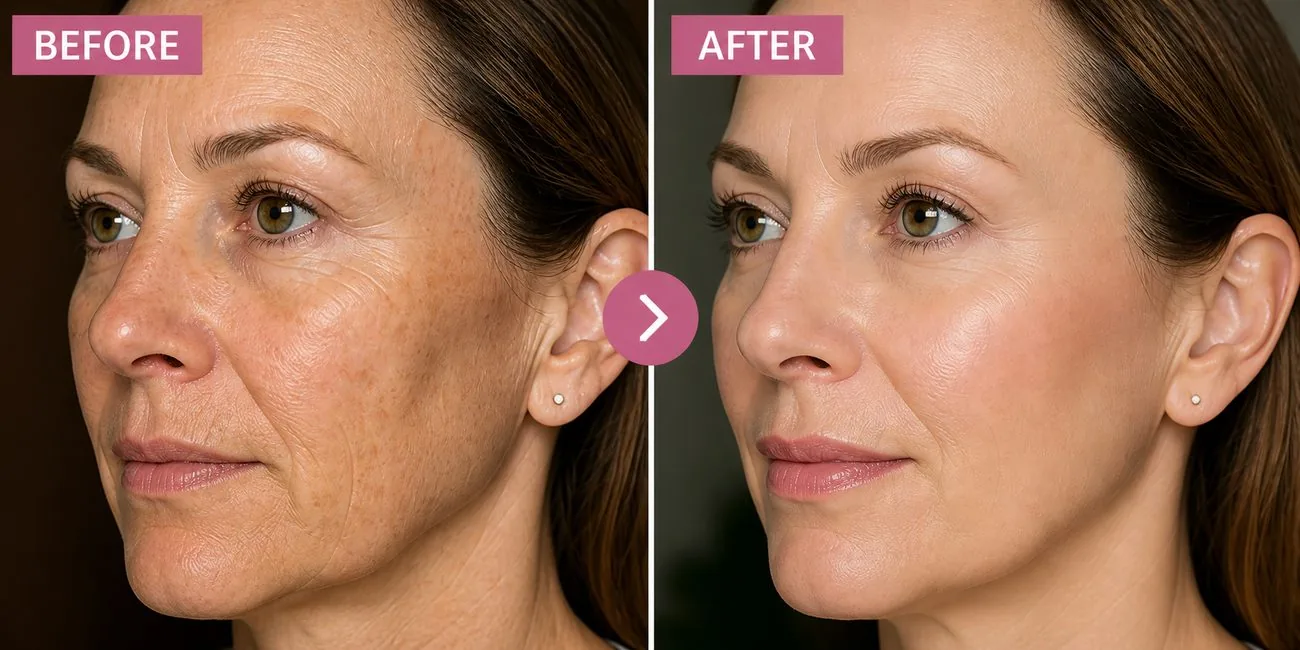 Skin rejuvenation before and after